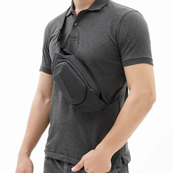 Ty-01 3D Hard Shell Crossbody Waist Bag By Heshi (Black) - Image 2
